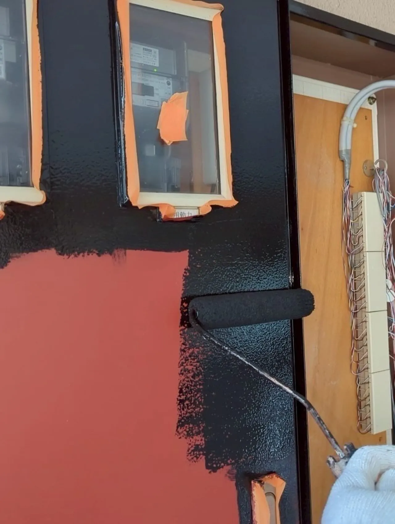 福岡市東区マンション鉄部塗装工事【L P-1盤編】をご紹介さ...